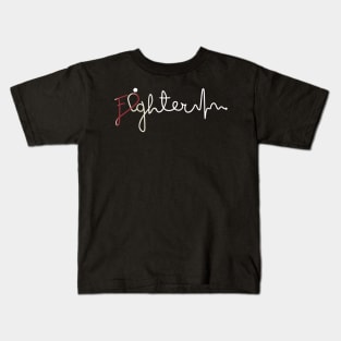 Fighter- Throat Cancer Gifts Kidney Cancer Awareness Kids T-Shirt